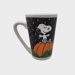 Snoopy Sitting on a Pumpkin Halloween Peanuts Holiday Coffee Mug